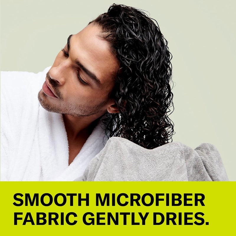 DevaCurl Microfiber Anti-Frizz Hair Towel | Gently Dries | Gray - Image 3
